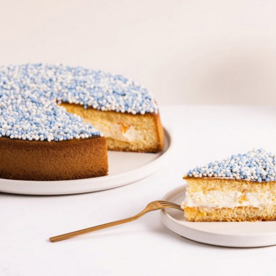 Geboorte taart Jongen 12 personen