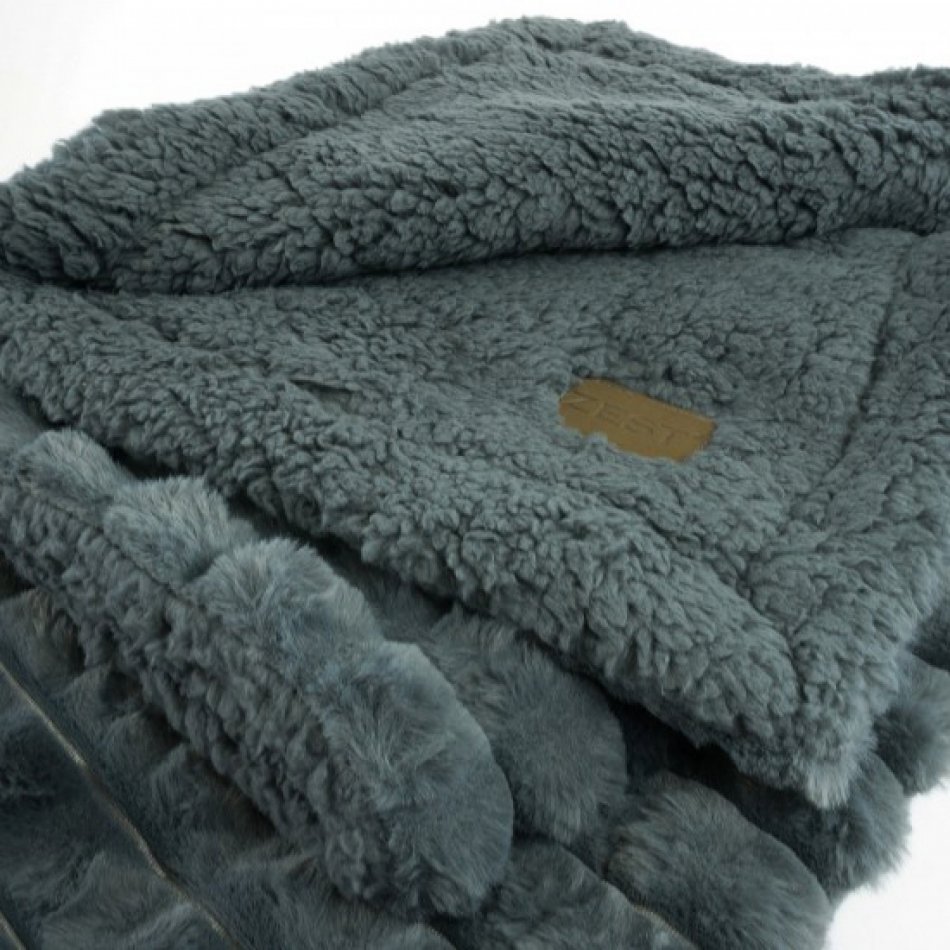 Fleeceplaid Vacht Piramide Donkergrijs