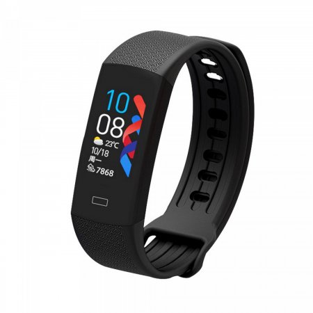 Fit watch smartfuncties+temp Bluetooth Android/IOS Zwart